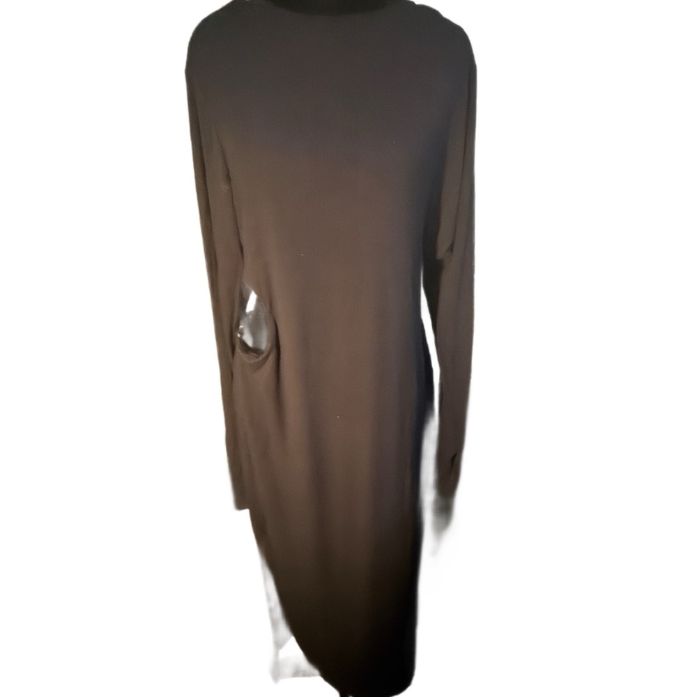 AFRM Classic Black Long Sleeve Dress Exposed Back